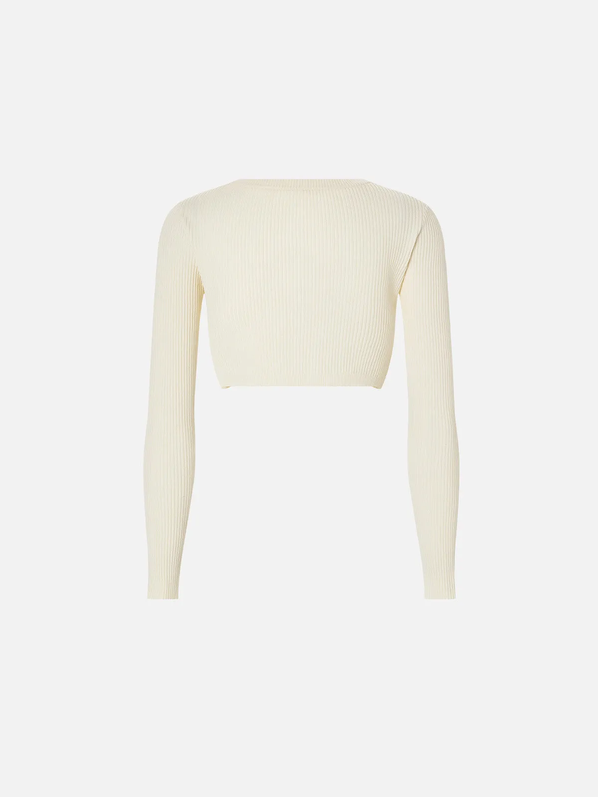 Aelfric Eden Basic Knit Cropped Cardigan sold by Aelfric Eden product image thumbnail 2