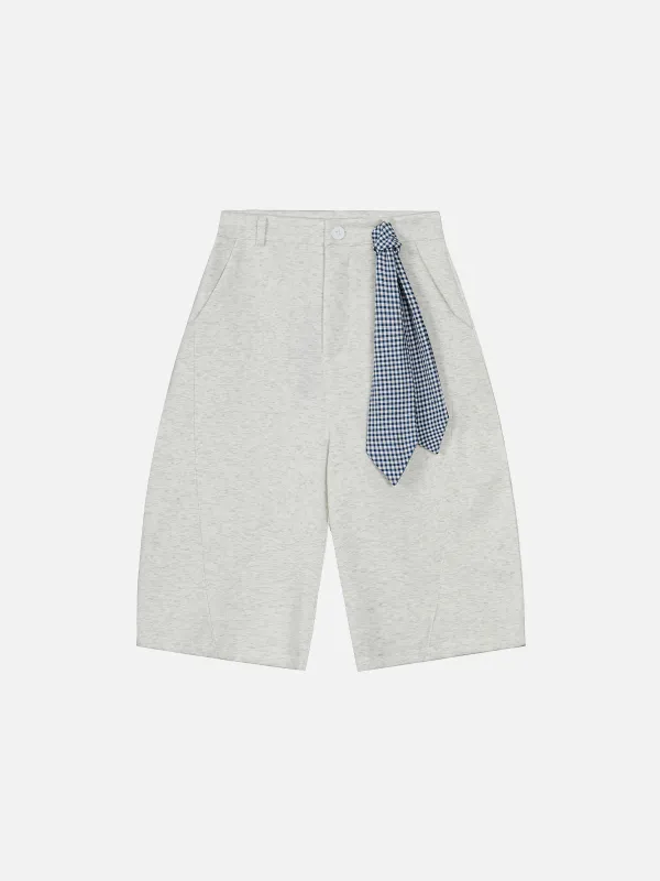 Aelfric Eden Necktie Embellished Baggy Longline Shorts sold by Aelfric Eden