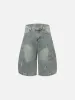 Aelfric Eden Washed Distressed Longline Barrel Jorts sold by Aelfric Eden