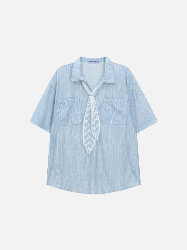 【Aelfric Eden】キュート ピン ドール シャツ Aelfric Eden Cute Pin Doll Short Sleeve Shirt | Parallel
