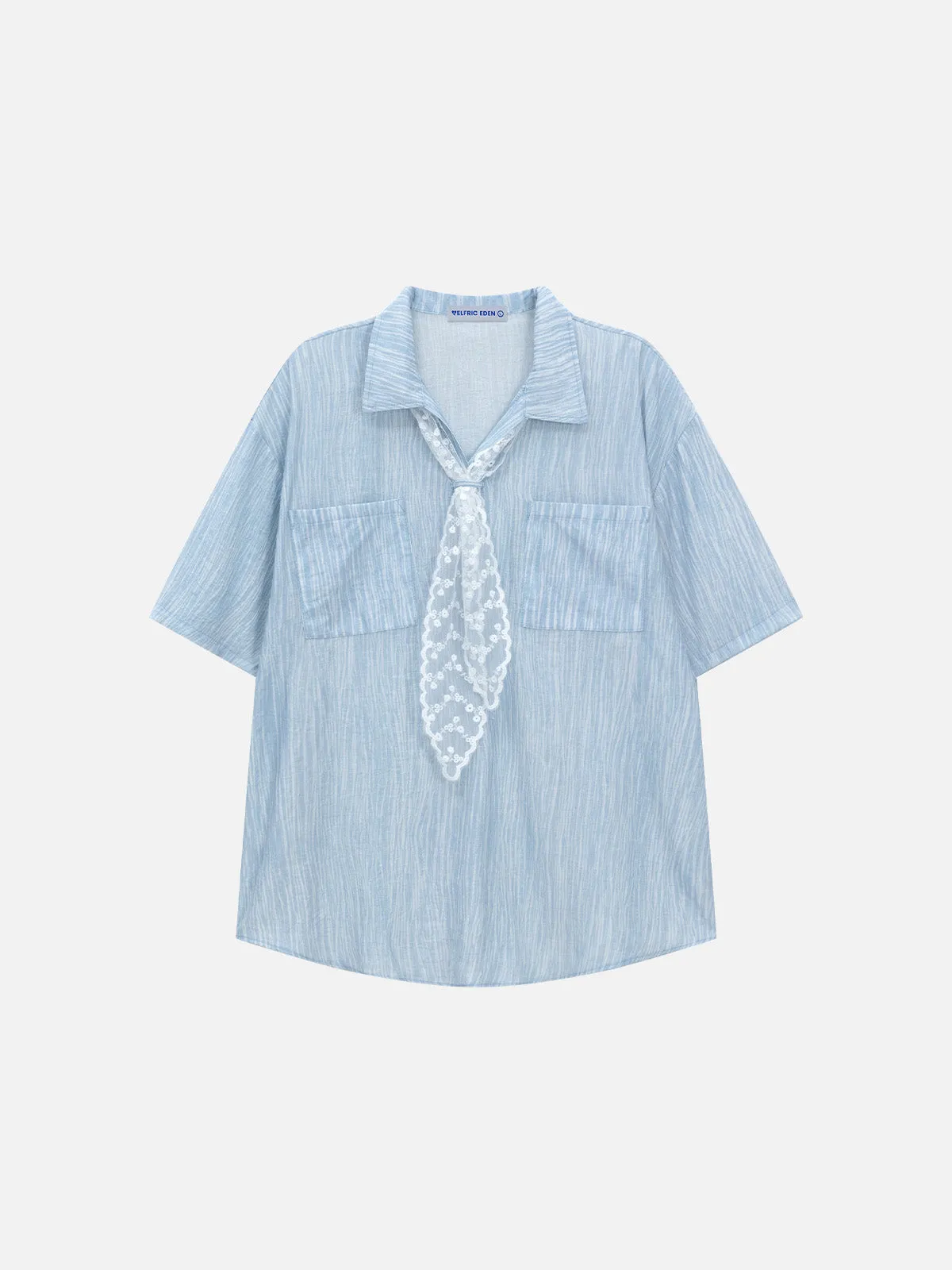Aelfric Eden Lace Necktie Short Sleeve Shirt sold by Aelfric Eden