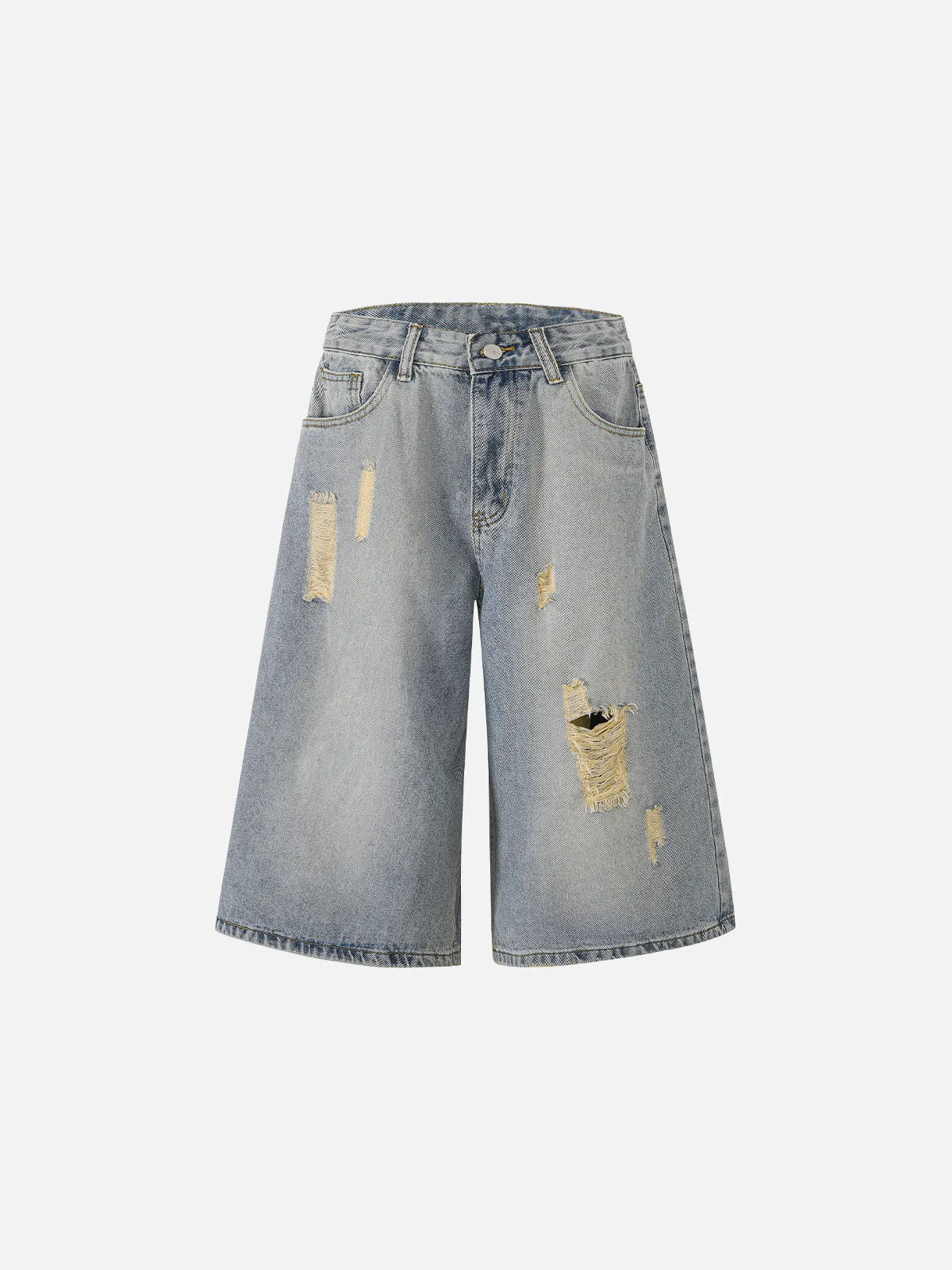 Aelfric Eden Distressed Baggy Longline Jorts sold by Aelfric Eden