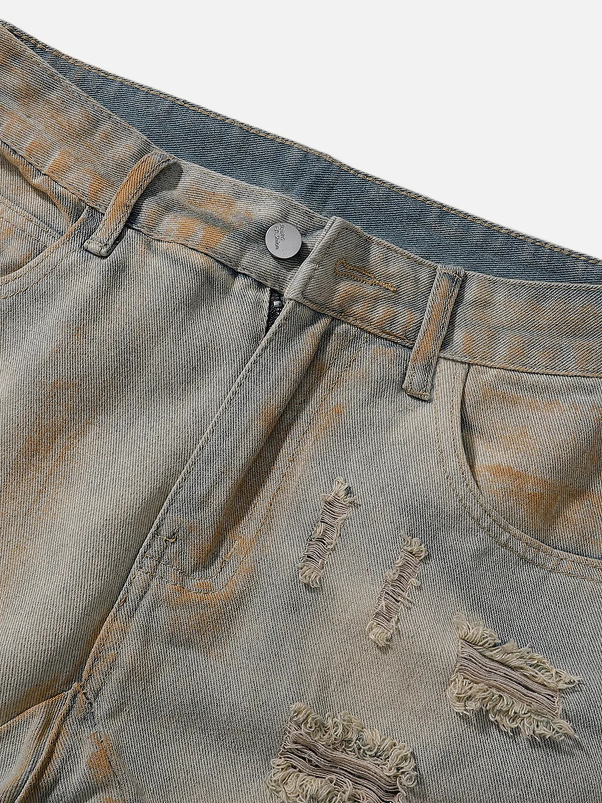 Aelfric Eden Mud Dyeing Distressed Flare Jeans sold by Aelfric Eden product image thumbnail 4