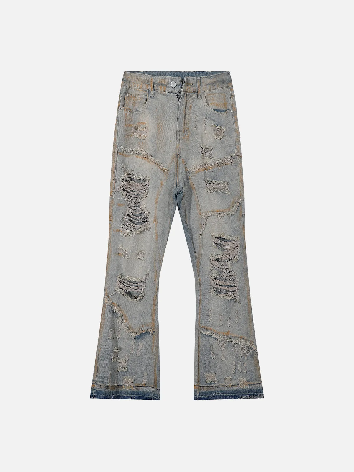 Aelfric Eden Mud Dyeing Distressed Flare Jeans sold by Aelfric Eden