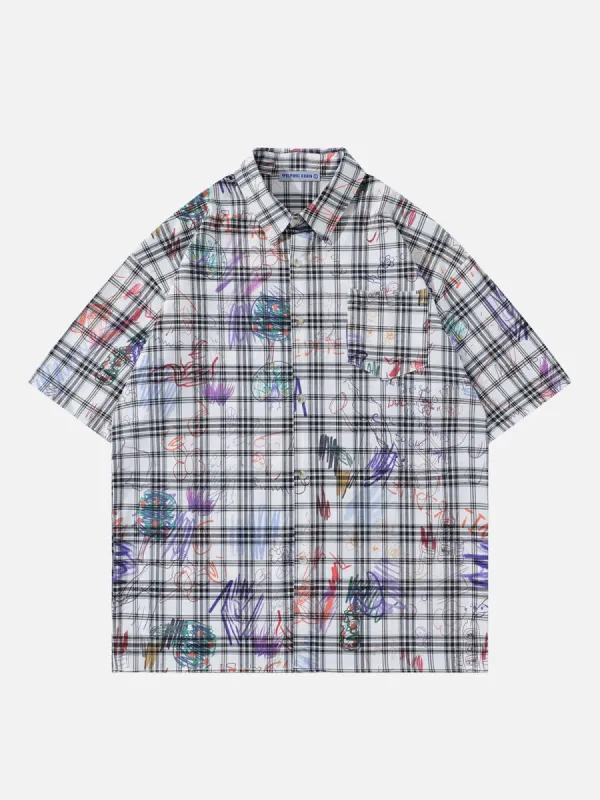 Aelfric Eden Colorful Graffiti Short Sleeve Shirt sold by Aelfric Eden