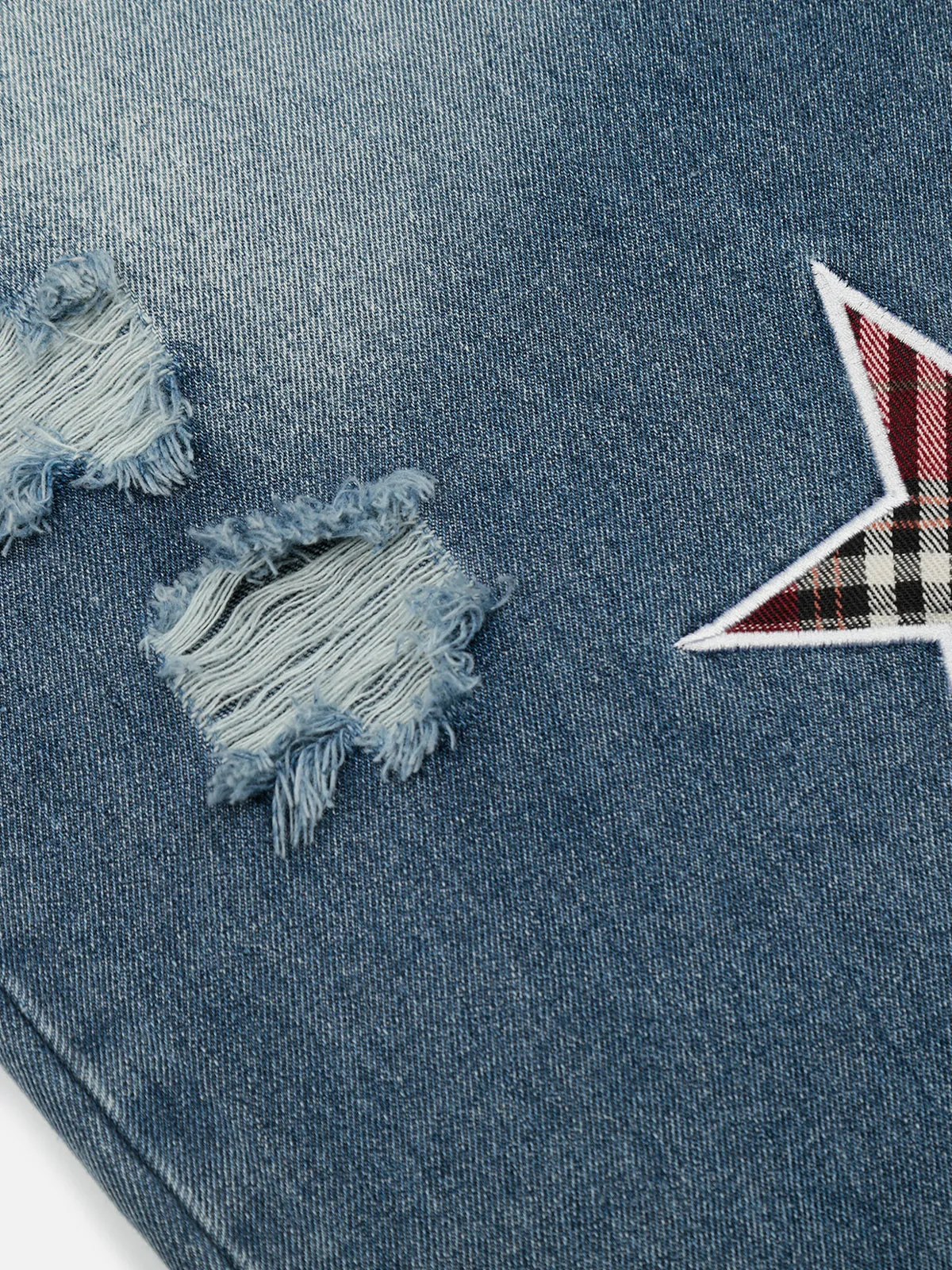 Aelfric Eden Plaid Star Barrel Jeans sold by Aelfric Eden product image thumbnail 4