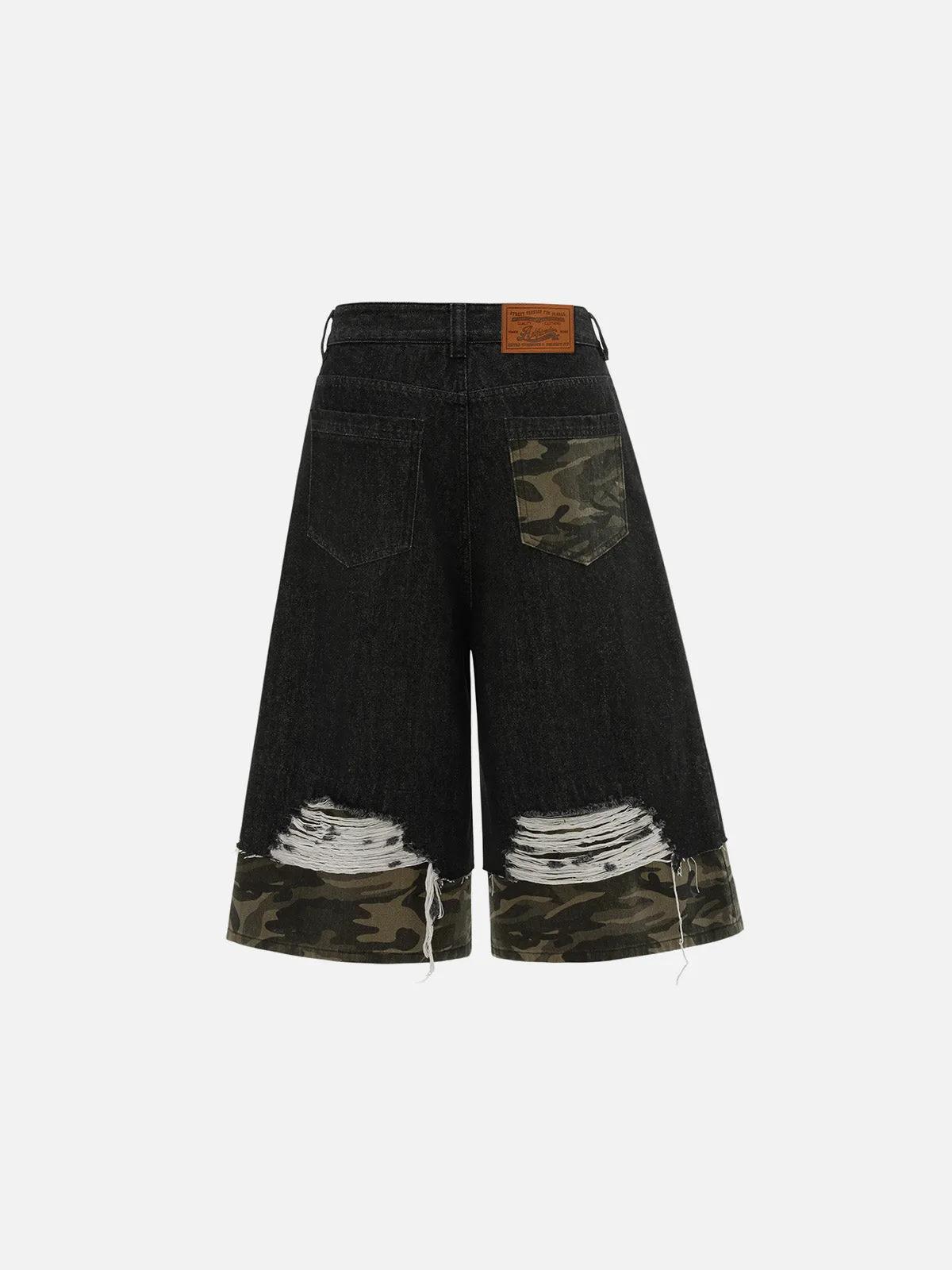 Aelfric Eden Camo Patchwork Longline Jorts sold by Aelfric Eden product image thumbnail 2