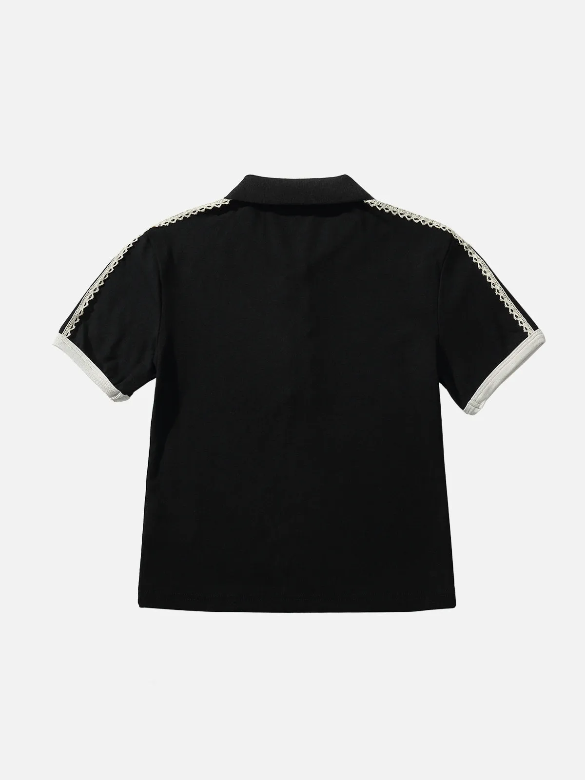 Aelfric Eden Lace Patchwork Polo Tee sold by Aelfric Eden product image thumbnail 2