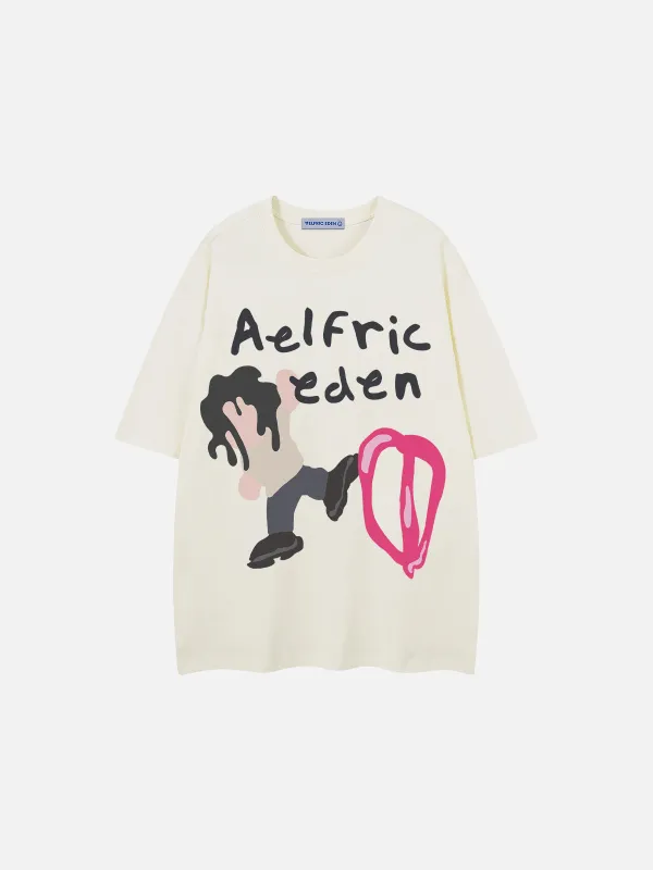 Aelfric Eden Cartoon Foam Printing Tee sold by Aelfric Eden