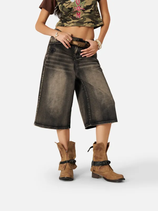 Aelfric Eden Vintage Washed Longline Jorts sold by Aelfric Eden