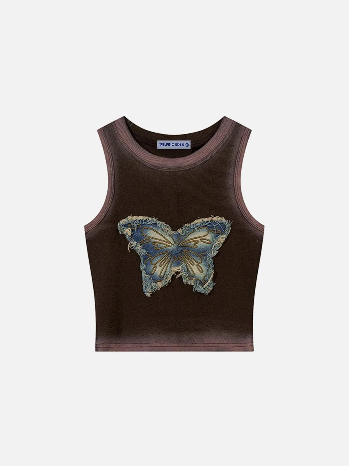 Aelfric Eden Fringe Denim Butterfly Tank Top sold by Aelfric Eden
