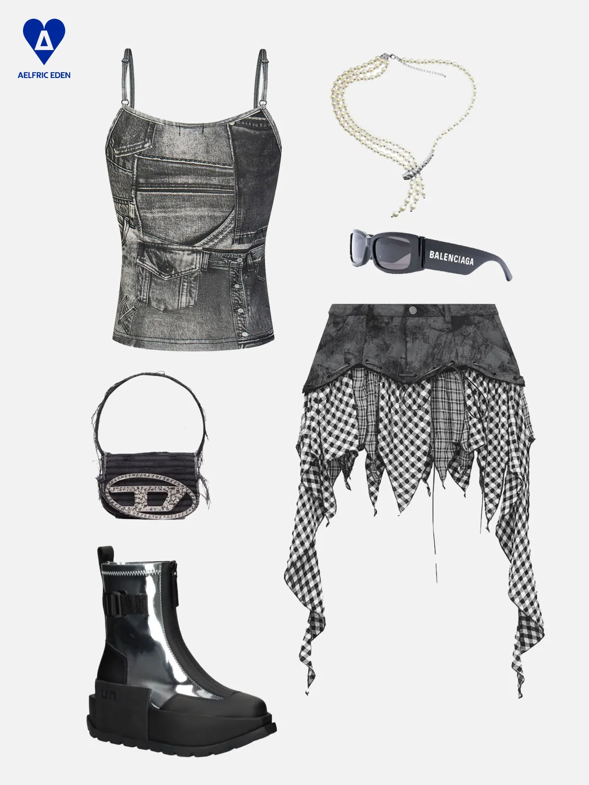 Aelfric Eden Denim Print Cami Top sold by Aelfric Eden product image thumbnail 3