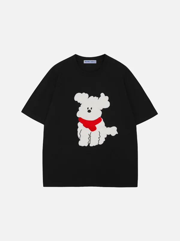 Aelfric Eden Puppy Applique Embroidery Tee sold by Aelfric Eden