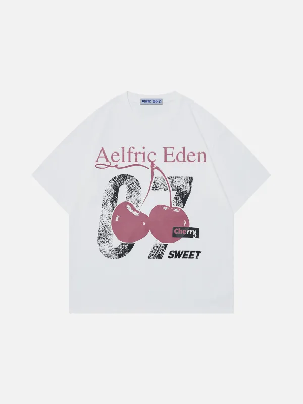 Aelfric Eden Cherry Number Print Tee sold by Aelfric Eden