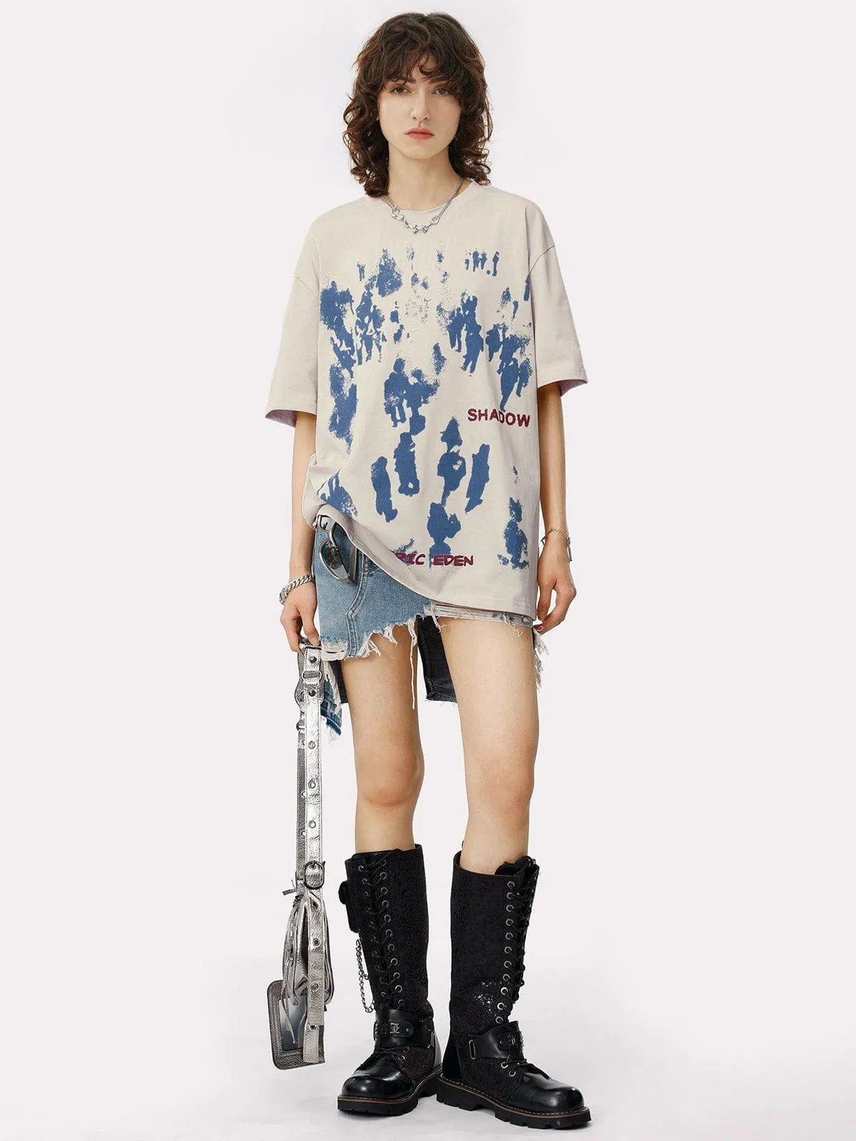 Aelfric Eden Character Inkjet Graffiti Print Tee sold by Aelfric Eden product image thumbnail 3