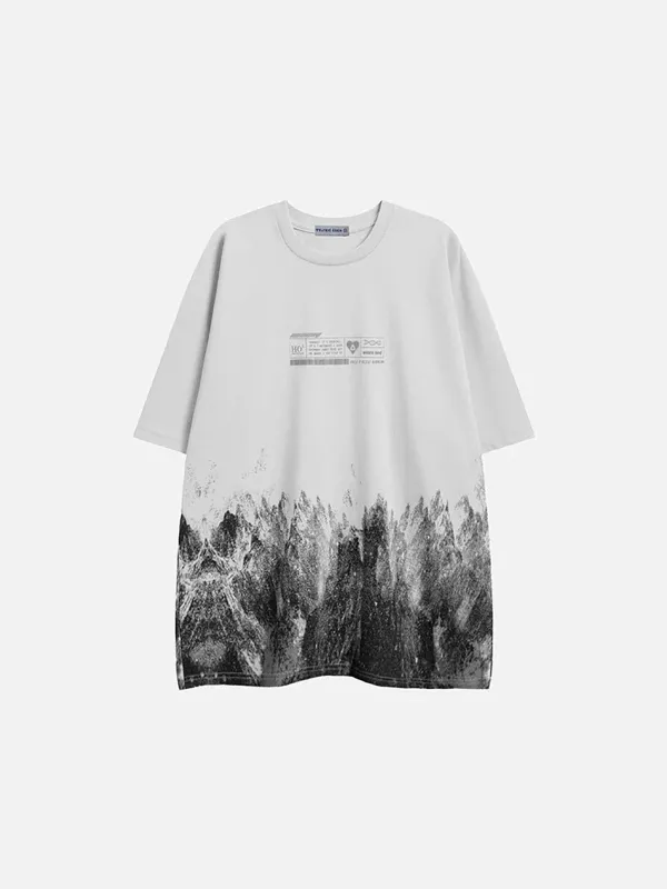 Aelfric Eden Snow Mountain Graffiti Graphic Tee sold by Aelfric Eden