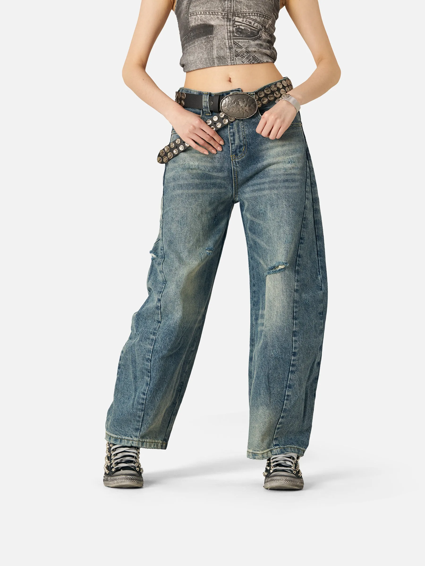 Ripped Baggy Jeans sold by Aelfric Eden product image thumbnail 4