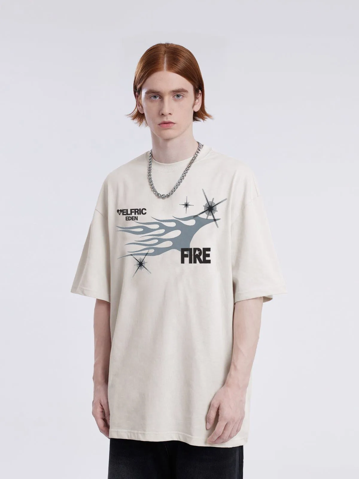 Aelfric Eden Flame Star Print Tee sold by Aelfric Eden product image thumbnail 3