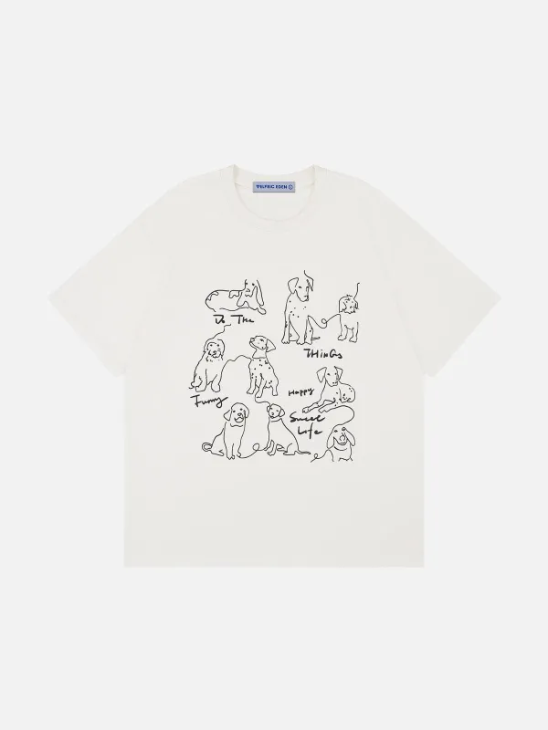 Aelfric Eden Sketch Dog Graphic Tee sold by Aelfric Eden