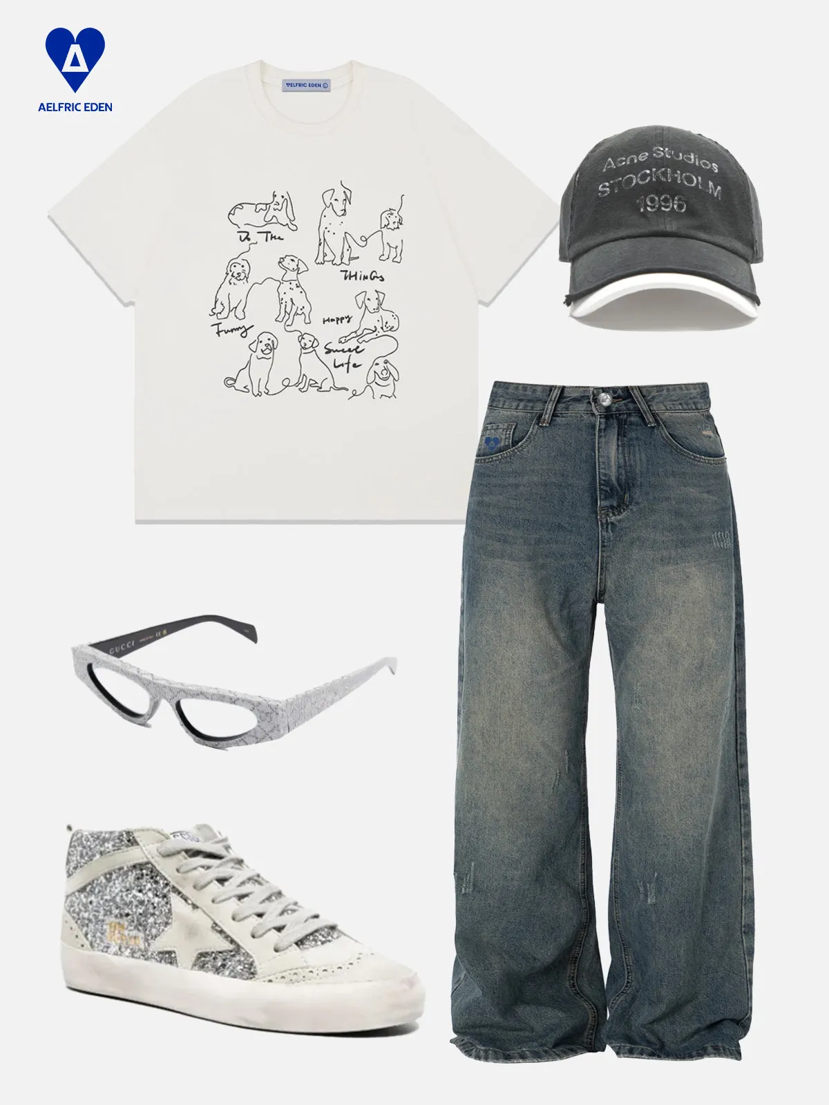 Aelfric Eden Sketch Dog Graphic Tee sold by Aelfric Eden product image thumbnail 4