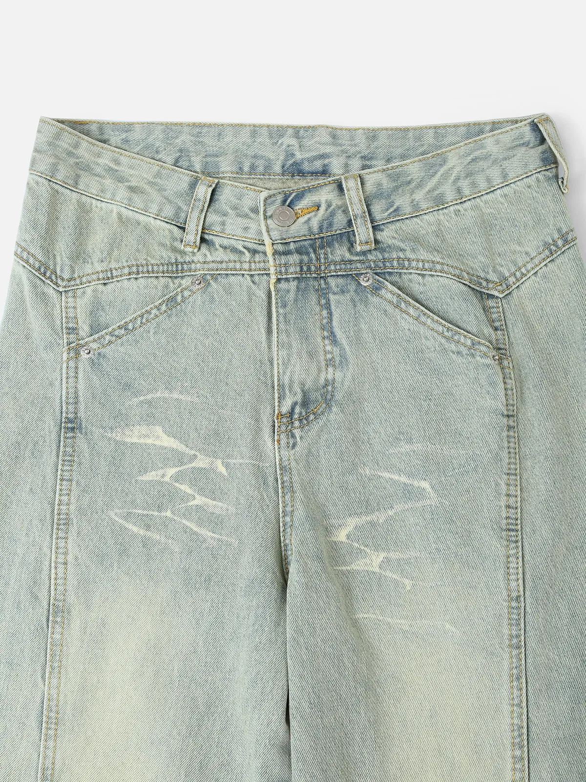 Aelfric Eden Washed Graphic Wrinkle Barrel Jeans sold by Aelfric Eden product image thumbnail 3