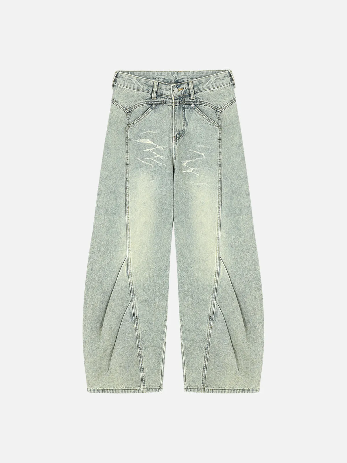 Aelfric Eden Washed Graphic Wrinkle Barrel Jeans sold by Aelfric Eden