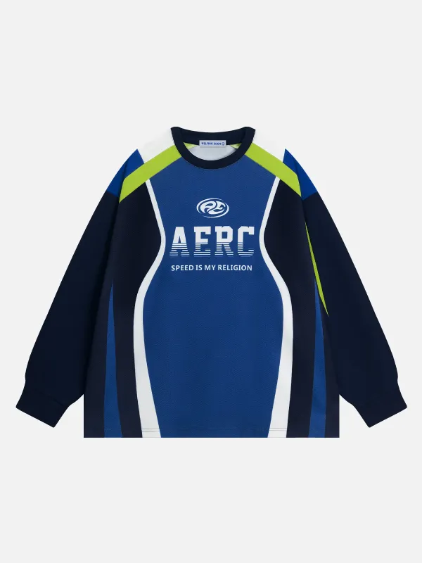 Aelfric Eden Color Blocking Print Long Sleeve Tee sold by Aelfric Eden