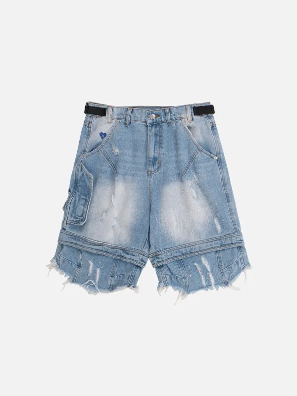 Aelfric Eden Splash-Ink Washed Jorts sold by Aelfric Eden