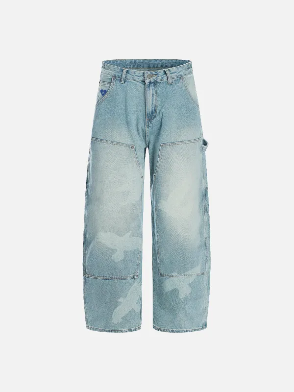 Aelfric Eden Pigeon Graphic Baaggy Jeans sold by Aelfric Eden