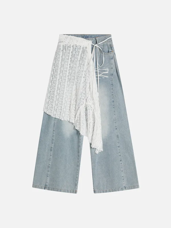 Aelfric Eden Detachable Lace Baggy Jeans sold by Aelfric Eden