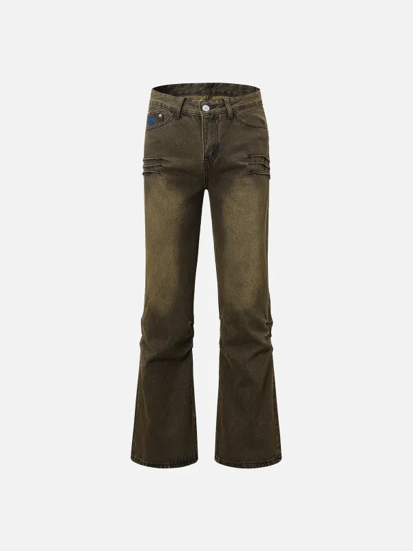 Aelfric Eden Mud Dyeing Washed Flared Jeans sold by Aelfric Eden