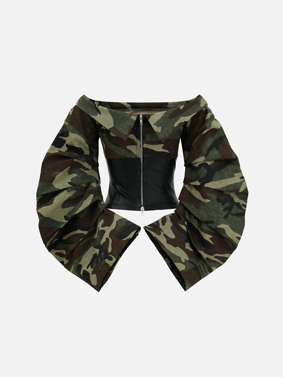 Aelfric Eden Camouflage Puffed Sleeve Long Sleeve Tee sold by Aelfric Eden product image thumbnail 2