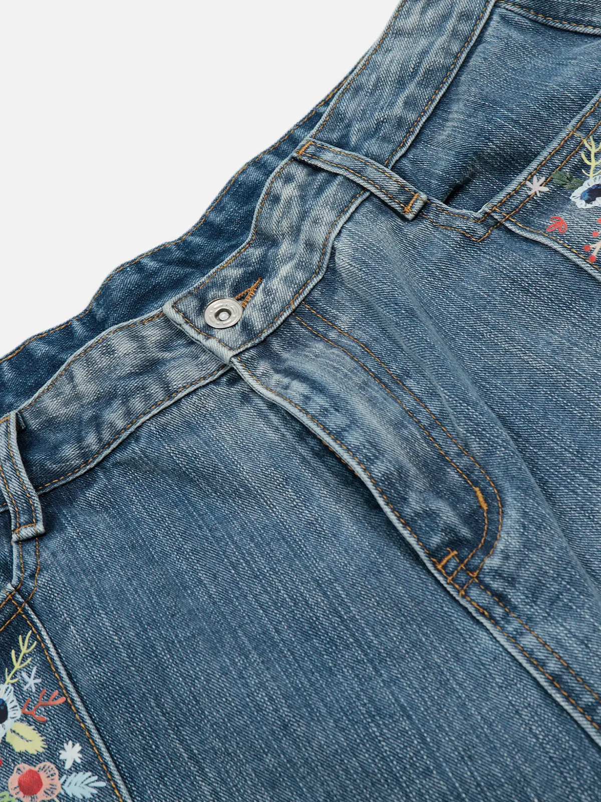 Aelfric Eden Floral Embroidery Longline Jorts sold by Aelfric Eden product image thumbnail 3