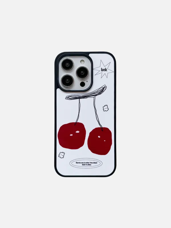 Hand-Painted Cherry Phone Case sold by Aelfric Eden