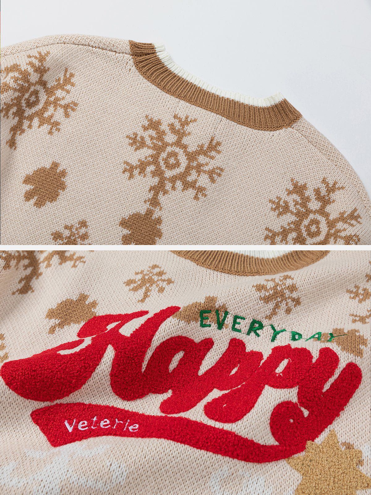 Aelfric Eden Flocked Letters Christmas Sweater sold by Aelfric Eden product image thumbnail 3