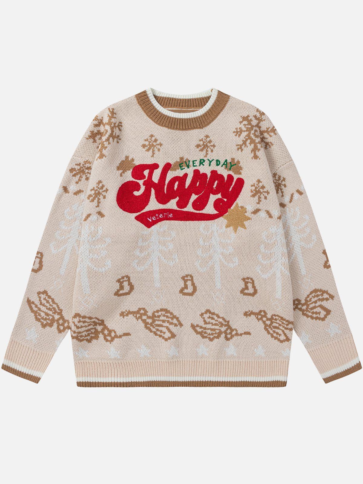 Aelfric Eden Flocked Letters Christmas Sweater sold by Aelfric Eden