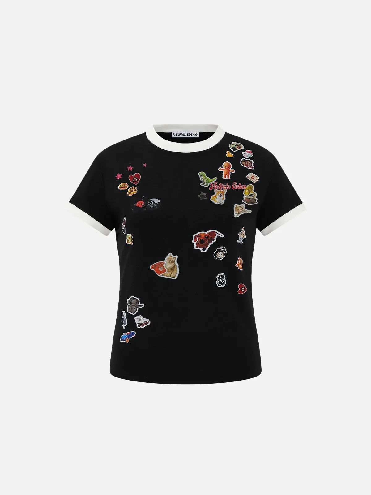 Aelfric Eden Cartoon Sticker Print Tee sold by Aelfric Eden