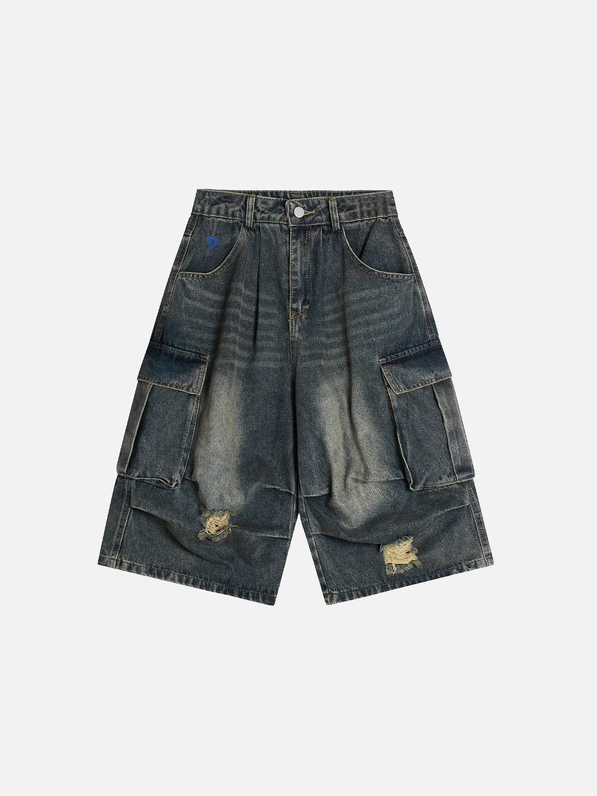 Aelfric Eden Distressed Wrinkle Longline Jorts sold by Aelfric Eden