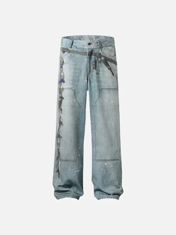 Aelfric Eden 3D Print Baggy Jeans sold by Aelfric Eden