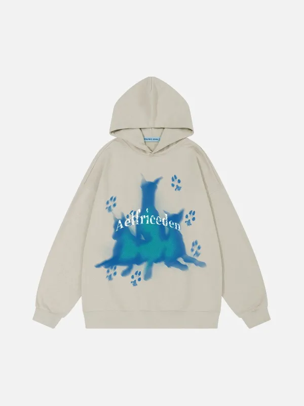 Aelfric Eden Blurring Doberman Print Hoodie sold by Aelfric Eden