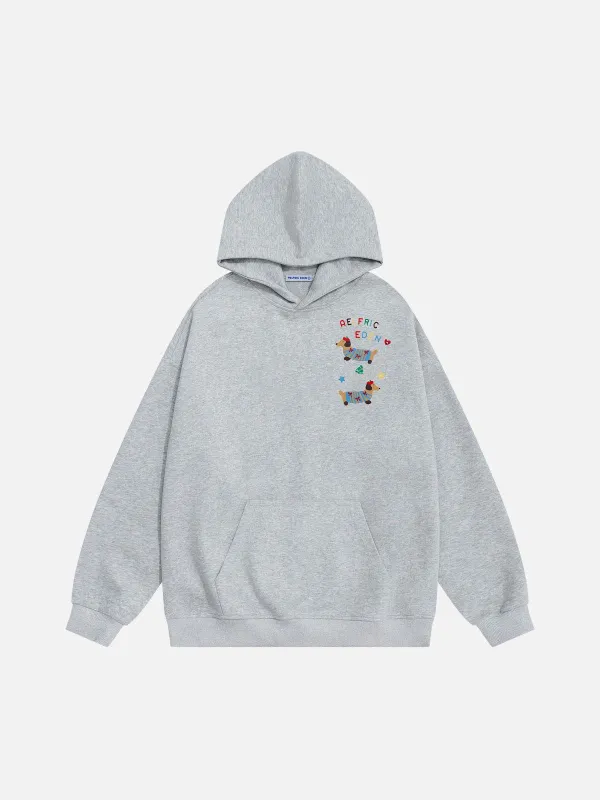 Aelfric Eden Cartoon Dachshund Print Hoodie sold by Aelfric Eden