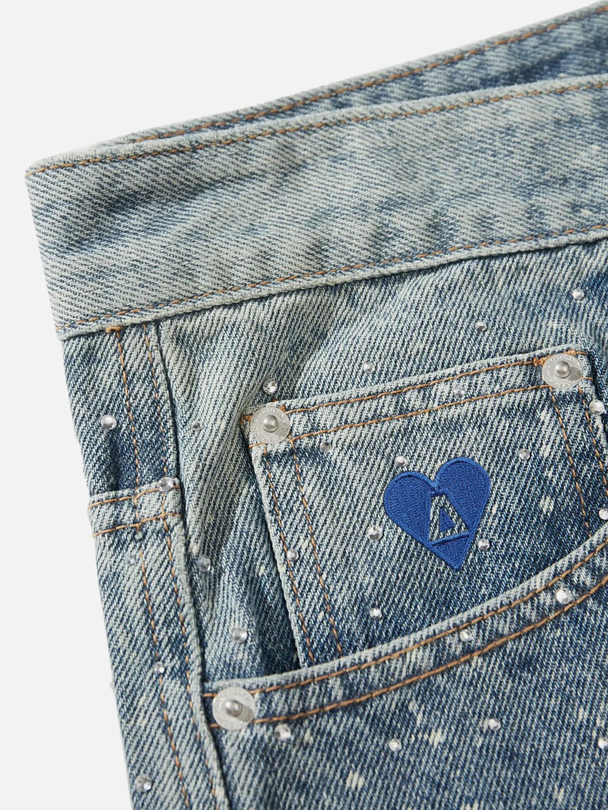 Aelfric Eden Rhinestone Baggy Jeans sold by Aelfric Eden product image thumbnail 5