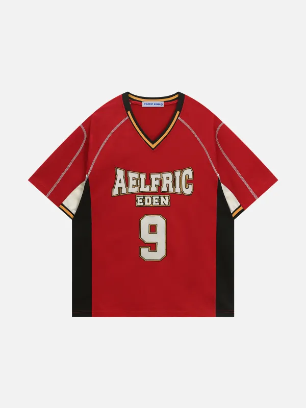 Aelfric Eden Color Blocking Embroidery Tee sold by Aelfric Eden