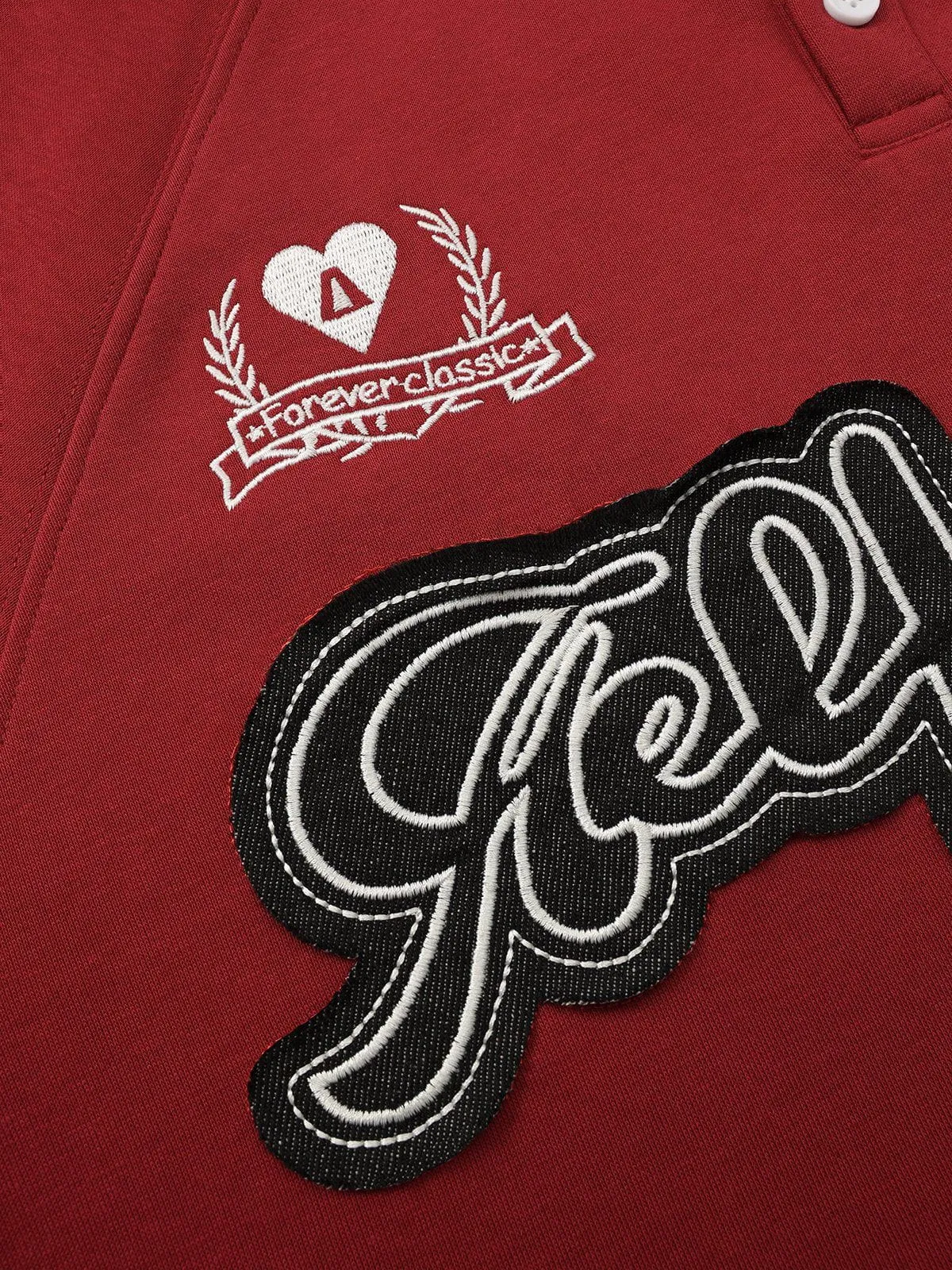 Aelfric Eden Applique Embroidery Polo Sweatshirt sold by Aelfric Eden product image thumbnail 3