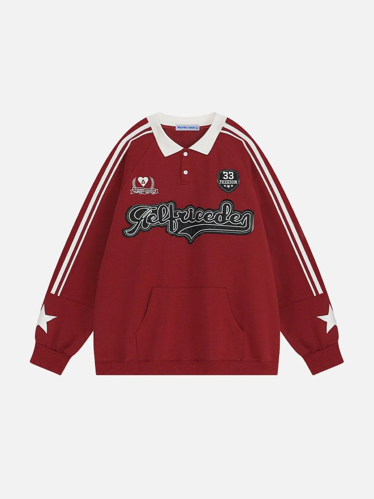 Aelfric Eden Applique Embroidery Polo Sweatshirt sold by Aelfric Eden