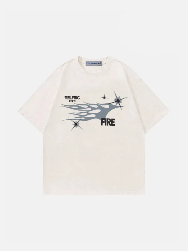 Aelfric Eden Flame Star Print Tee sold by Aelfric Eden