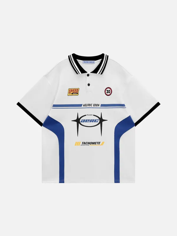 Aelfric Eden Racing Print Polo Tee sold by Aelfric Eden