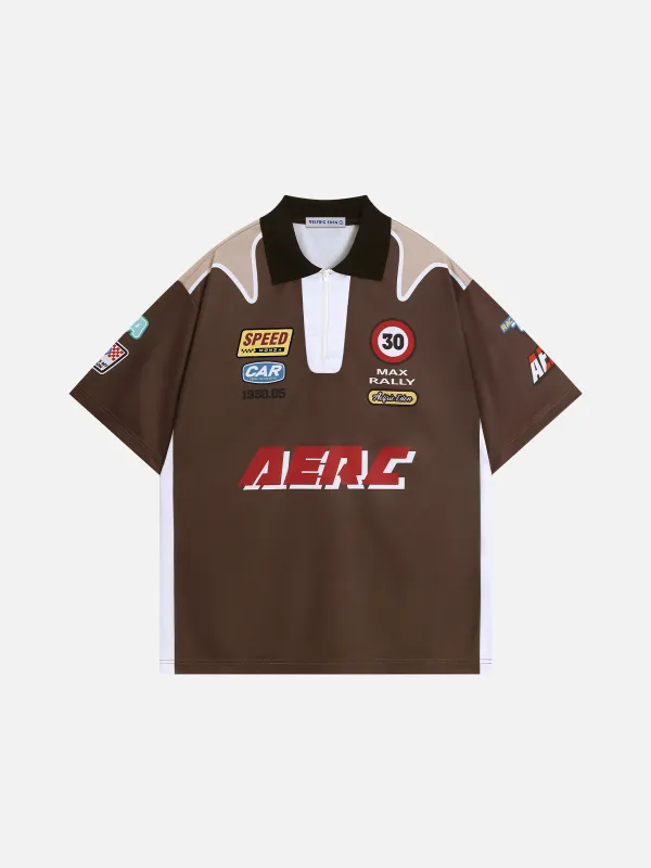Aelfric Eden Racing Print Zip Up Tee sold by Aelfric Eden