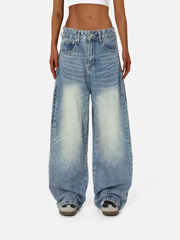 【Aelfric Eden】 PLAID SUPER BAGGY JEANS 国内発送 Aelfric Eden Plaid Super Baggy Barrel Jeans – Aelfric eden