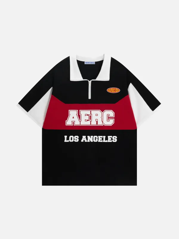 Aelfric Eden Stand Collar Color Blocking Tee sold by Aelfric Eden